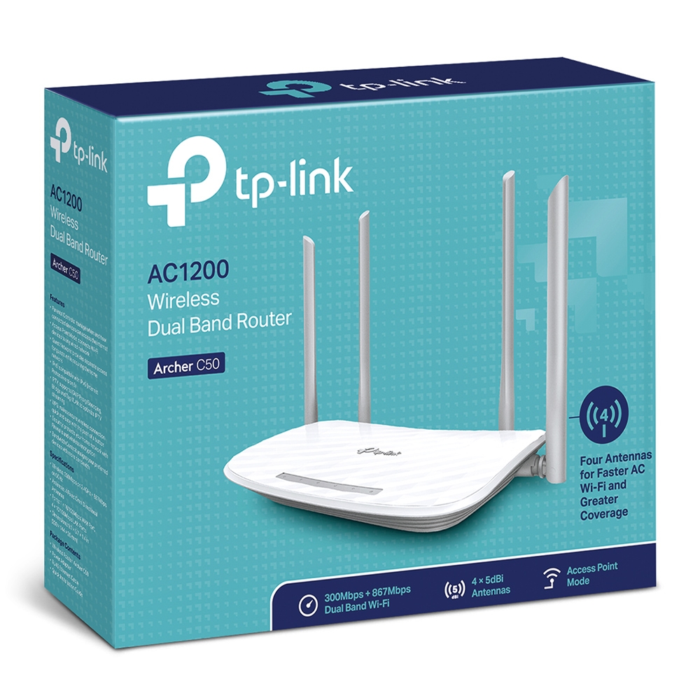 TP Archer C50 AC1200 Wireless Dual Band WiFi Router